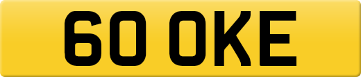 60 OKE private number plate